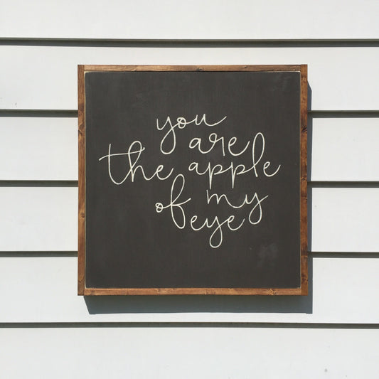 You Are The Apple Of My Eye Framed Wood Sign Kids room decor Nursery Decor