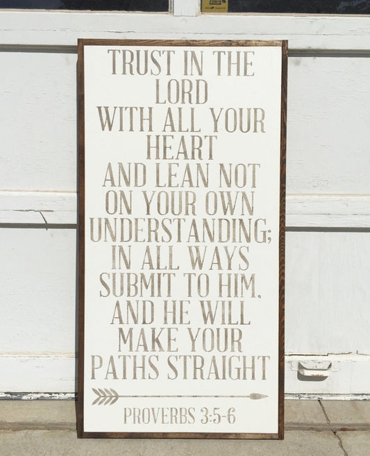 Trust In The Lord With All Your Heart Proverbs 3:5-6