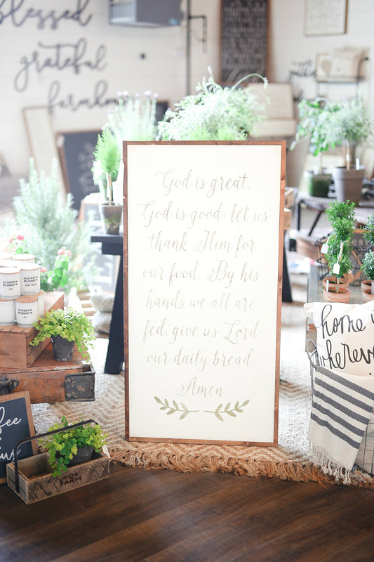 God Is Great God Is Good Dinner Prayer