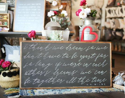 I Think We Dream So We Don't Have To Be Apart For So Long A.A. Milne