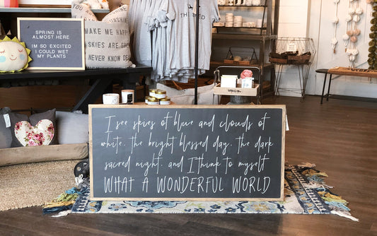What A Wonderful World Framed Wood Sign Kids Room Decor Nursery Decor Playroom Decor