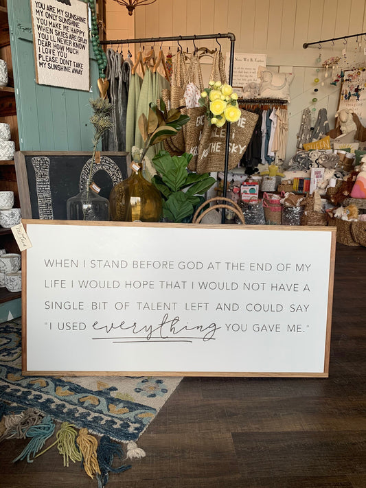 When I Stand Before God At The End Of My Life