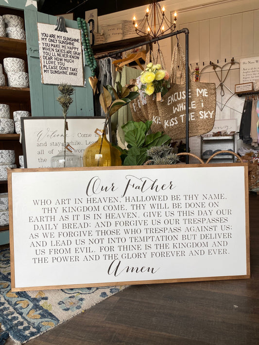 Horizontal The Lord's Prayer Our Father