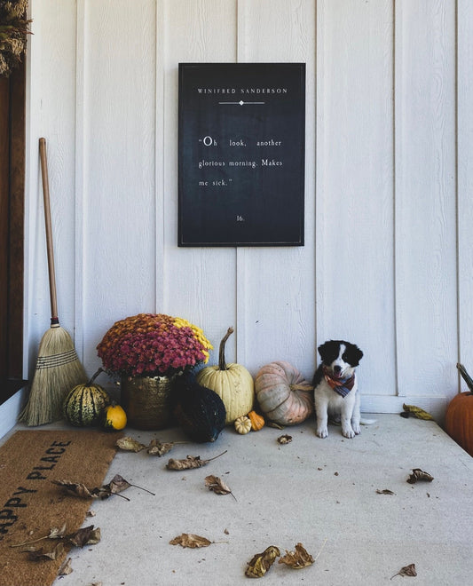 Hocus Pocus Glorious Morning Halloween Framed Wood Sign Fall Porch Welcome Autumn Spooky