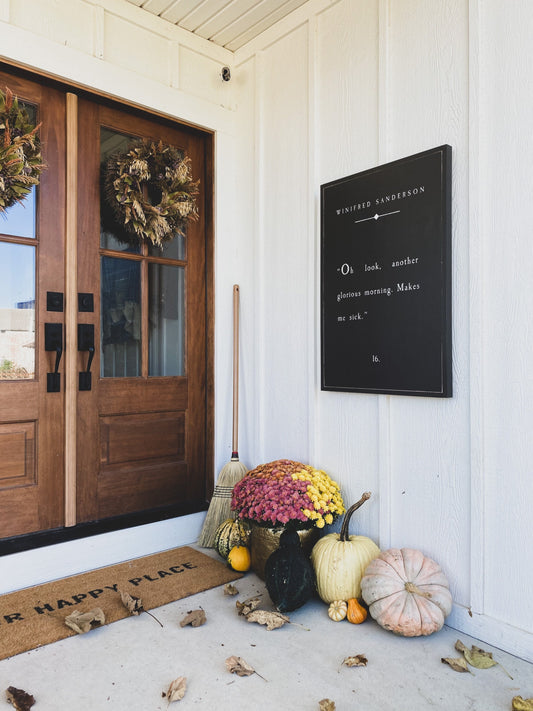 Hocus Pocus Glorious Morning Halloween Framed Wood Sign Fall Porch Welcome Autumn Spooky