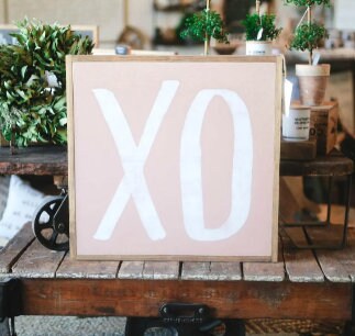 XO Framed Wood Sign Valentines Day Valentines Decor Kids room decor