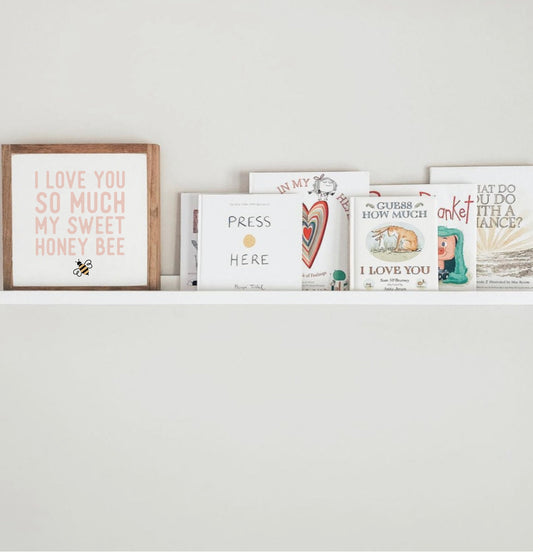 I Love You So Much My Sweet Honey Bee Framed Wood Sign Nursery Decor Kids Room Decor Playroom Decor