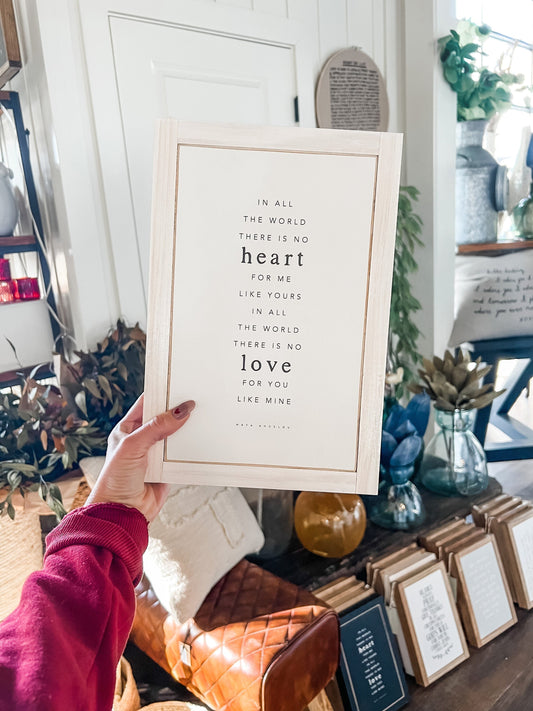 In All The World Love Maya Angelou