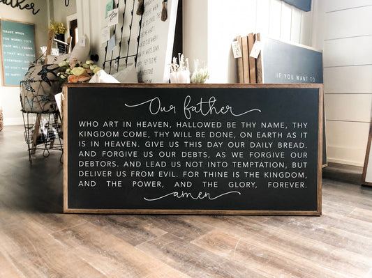 Horizontal The Lord's Prayer Our Father