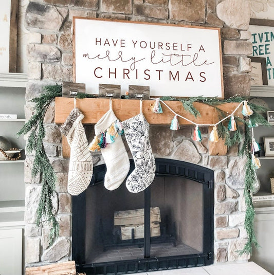 Have Yourself A Merry Little Christmas Framed Wood Holiday Sign