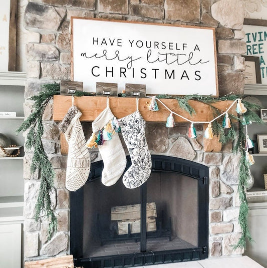 Have Yourself A Merry Little Christmas Framed Wood Holiday Sign