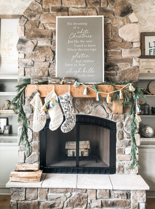 I'm Dreaming Of A White Christmas Framed Wood Sign Christmas Sign Holiday Decor