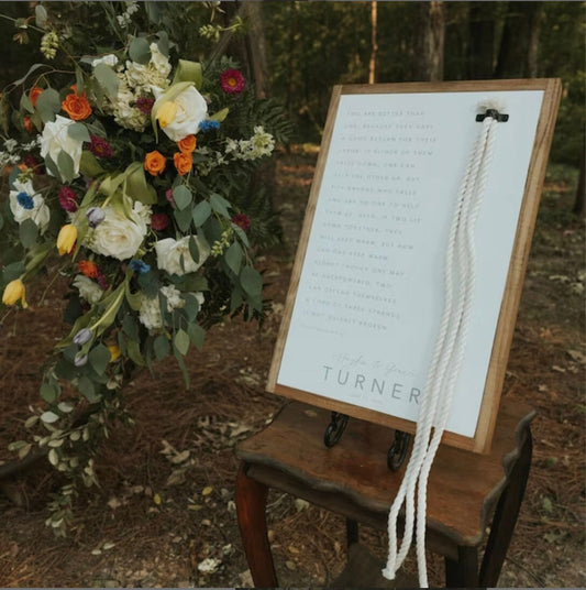 A Cord Of Three Strands Is Not Easily Broken Established Full Verse Framed Wood Sign Wedding Sign Wedding Gift